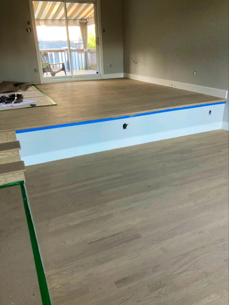 Masked & prepped for a flawless finish — Planchers Locas